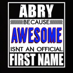Abry Because Awesome Official First Name Funny T Shirt 13462308
