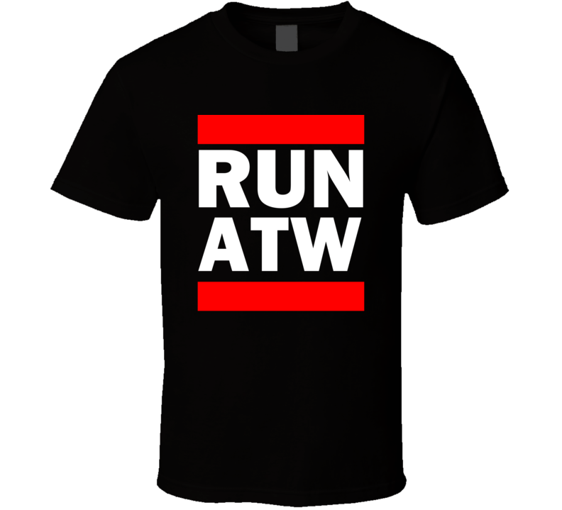 Run ATW WI USA Outagamie County   Funny Graphic Patriotic Parody Black T Shirt