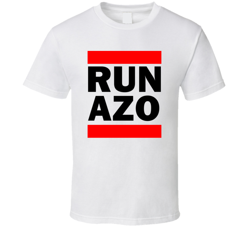 Run AZO MI USA KalamazooBattle Creek Intl  Funny Graphic Patriotic Parody T Shirt