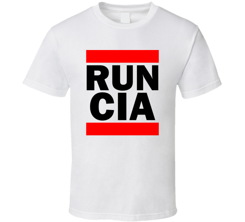 Run CIA Italy Ciampino     Funny Graphic Patriotic Parody T Shirt