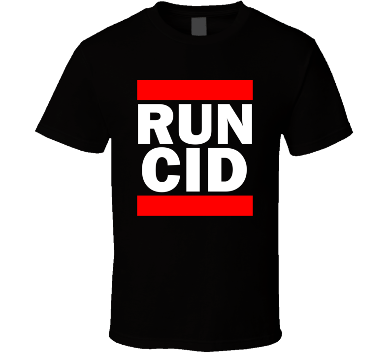 Run CID IA USA Municipal    Funny Graphic Patriotic Parody Black T Shirt