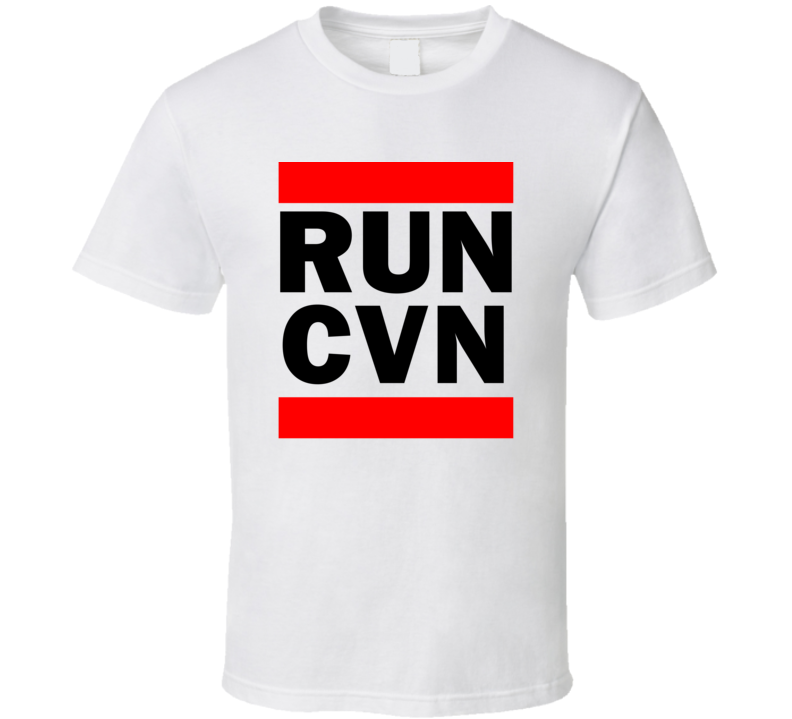 Run CVN NM USA     Funny Graphic Patriotic Parody T Shirt