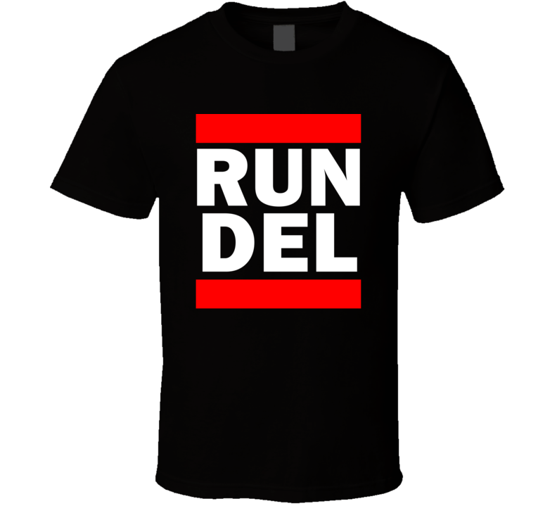 Run DEL Rio Funny Graphic Patriotic Parody Black T Shirt Run DEL Rio Funny Graphic Patriotic Parody Black T Shirt