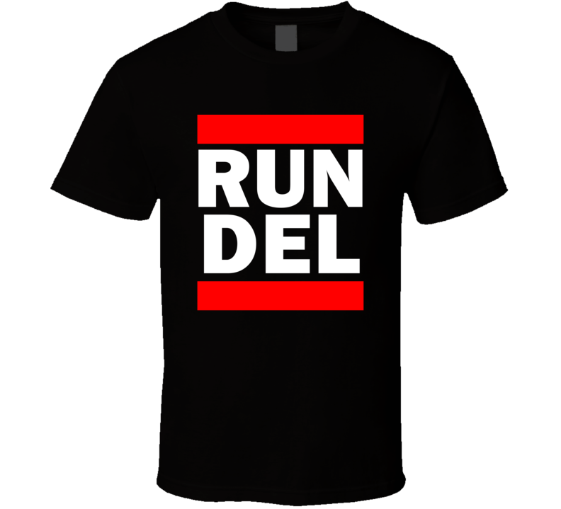 Run DEL Rio      Funny Graphic Patriotic Parody Black T Shirt