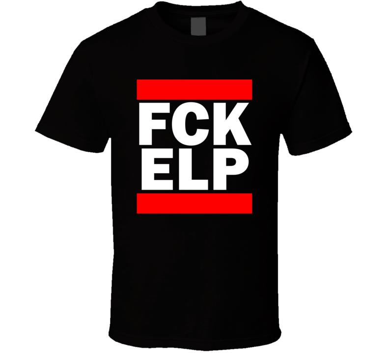 Fck ELP TX USA El Paso International  Funny Graphic Patriotic Parody Black T Shirt