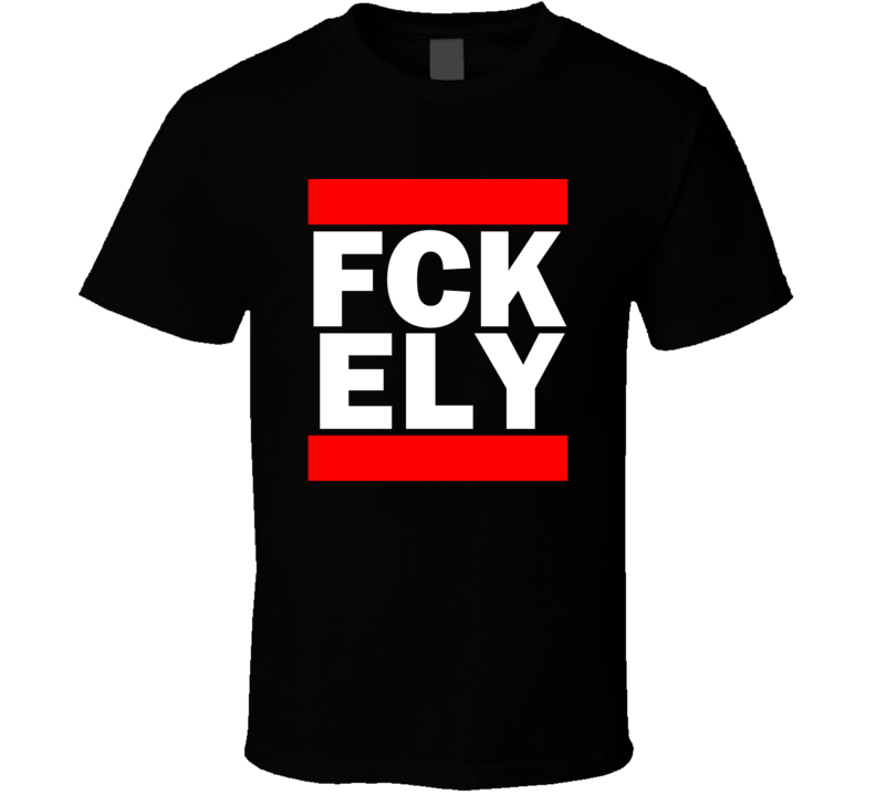 Fck ELY NV USA Yelland Field   Funny Graphic Patriotic Parody Black T Shirt