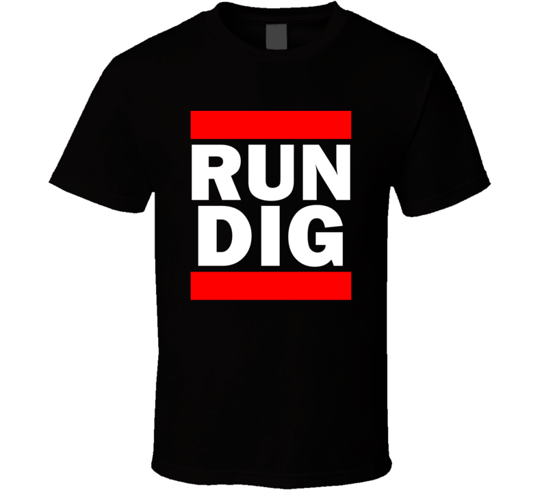 Run DIG China      Funny Graphic Patriotic Parody Black T Shirt