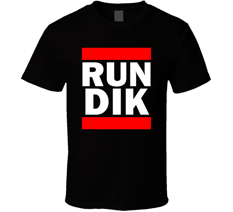 Run DIK North Dakota USA    Funny Graphic Patriotic Parody Black T Shirt