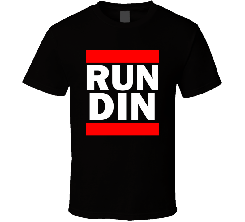 Run DIN Vietnam      Funny Graphic Patriotic Parody Black T Shirt