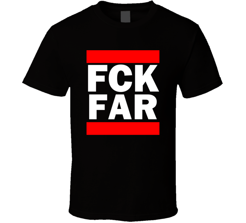 Fck FAR ND USA Hector Airport   Funny Graphic Patriotic Parody Black T Shirt