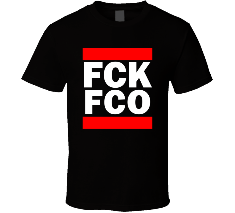 Fck FCO Italy Leonardo Da VinciFiumicino   Funny Graphic Patriotic Parody Black T Shirt