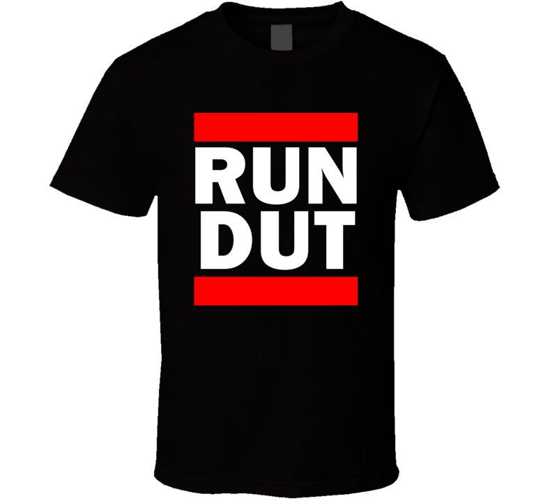 Run DUT AK USA Dutch Harbor   Funny Graphic Patriotic Parody Black T Shirt