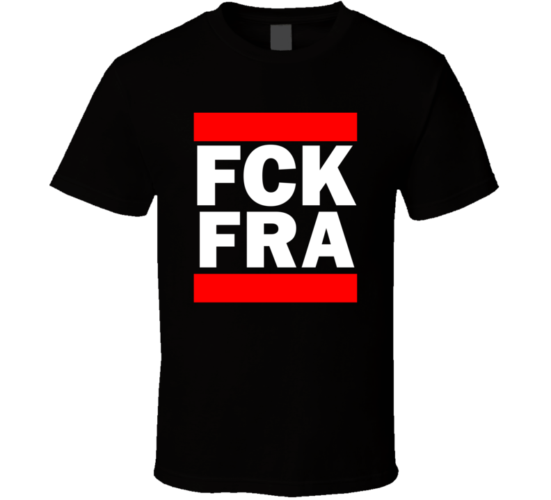 Fck FRA Germany Frankfurt International    Funny Graphic Patriotic Parody Black T Shirt