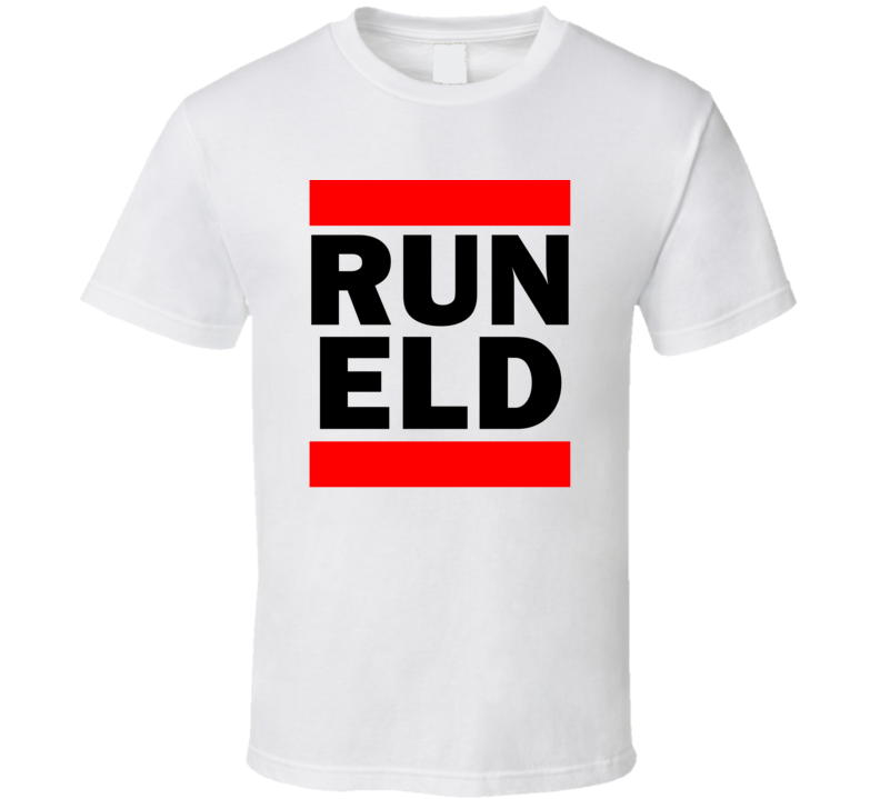 Run ELD AR USA     Funny Graphic Patriotic Parody T Shirt