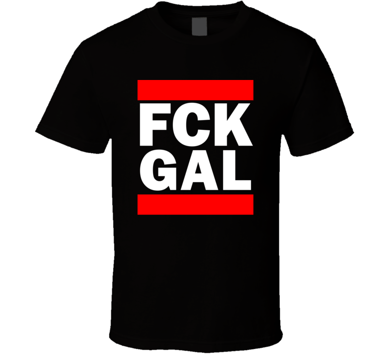 Fck GAL AK USA     Funny Graphic Patriotic Parody Black T Shirt