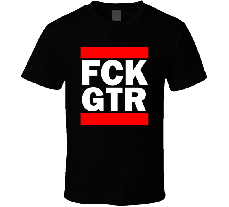 Fck GTR MS USA Golden    Funny Graphic Patriotic Parody Black T Shirt