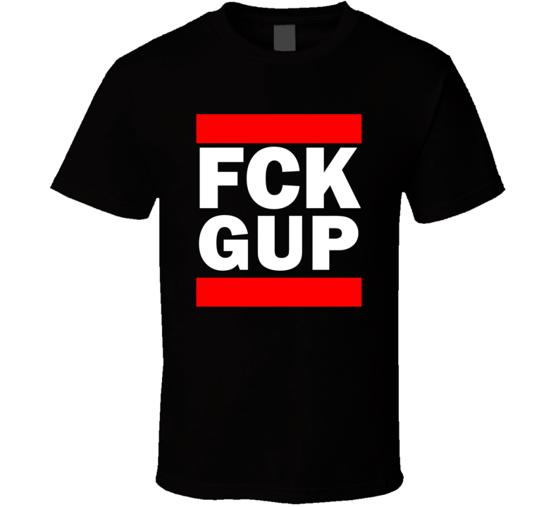 Fck GUP NM USA Gallup Municipal   Funny Graphic Patriotic Parody Black T Shirt