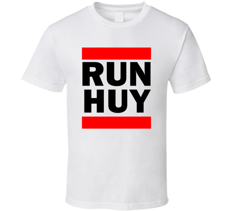 Run HUY England United Kingdom Humberside   Funny Graphic Patriotic Parody T Shirt