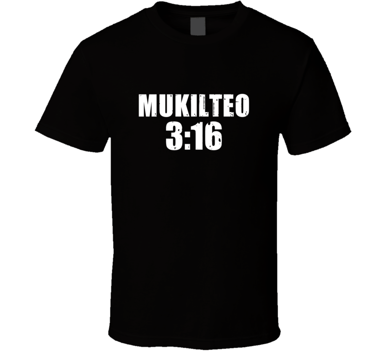 Mukilteo 3:16 Stone Cold Steve Austin Wrestling Parody T Shirt