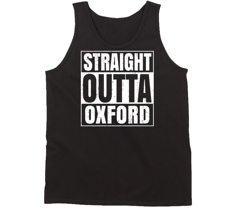 Straight Outta Oxford Mississippi Parody Grunge City Tanktop