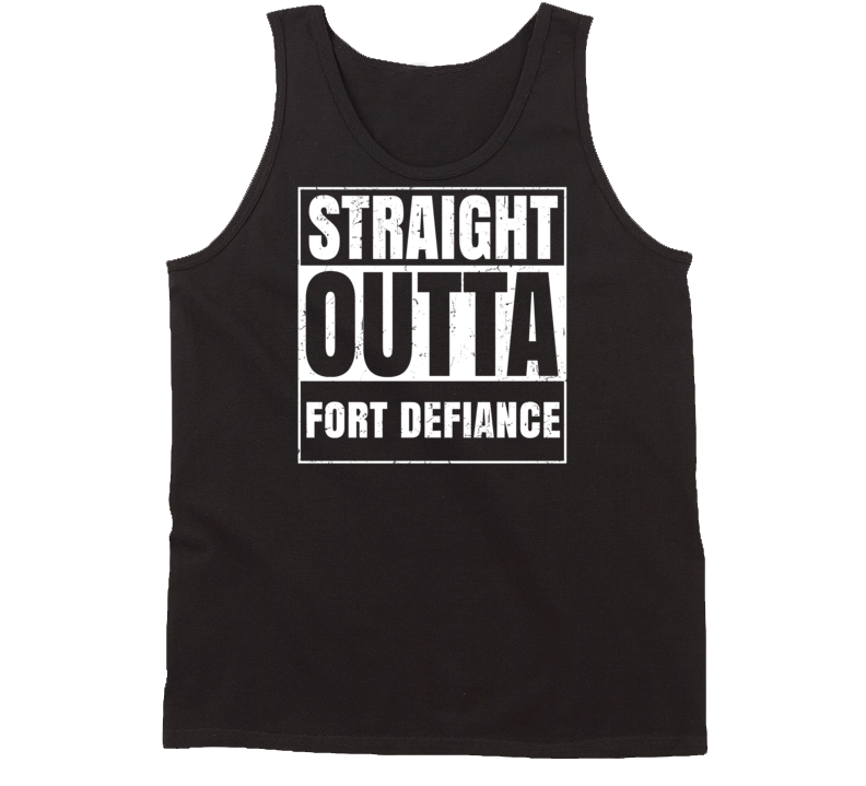 Straight Outta Fort Defiance Arizona Parody Grunge City Tanktop