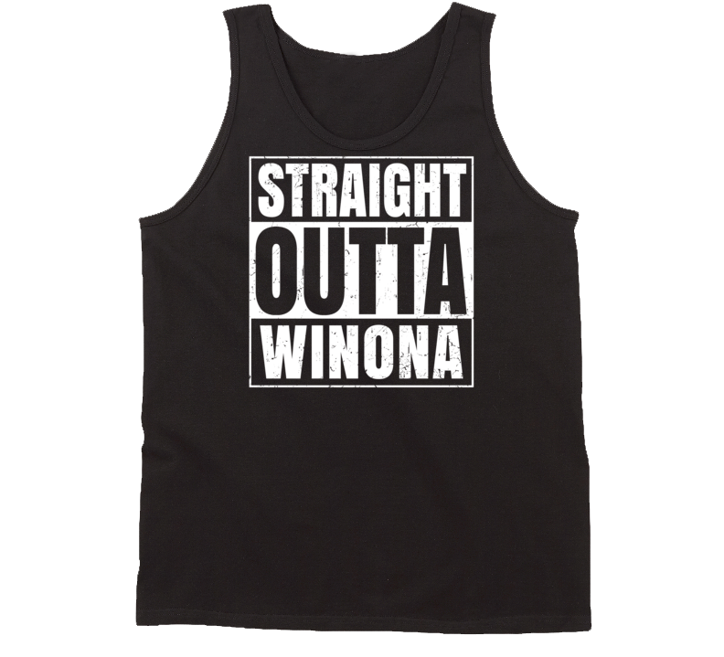 Straight Outta Winona Mississippi Parody Grunge City Tanktop