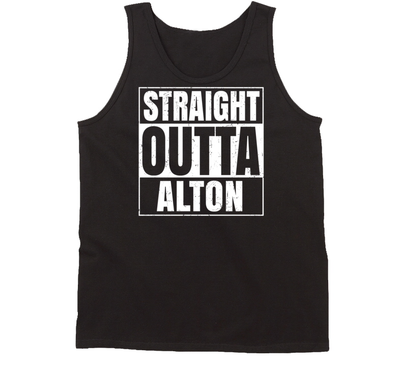 Straight Outta Alton Missouri Parody Grunge City Tanktop