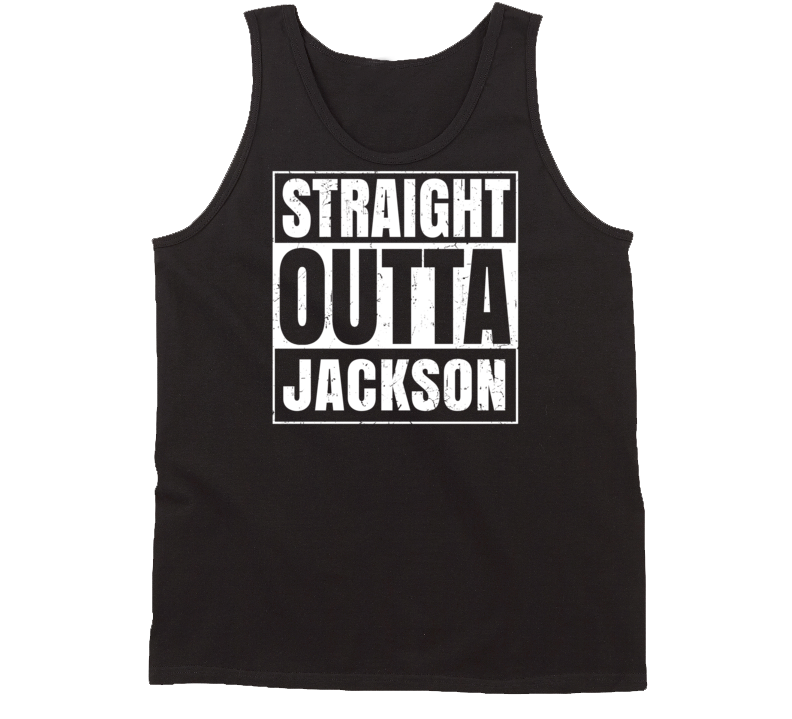 Straight Outta Jackson Missouri Parody Grunge City Tanktop