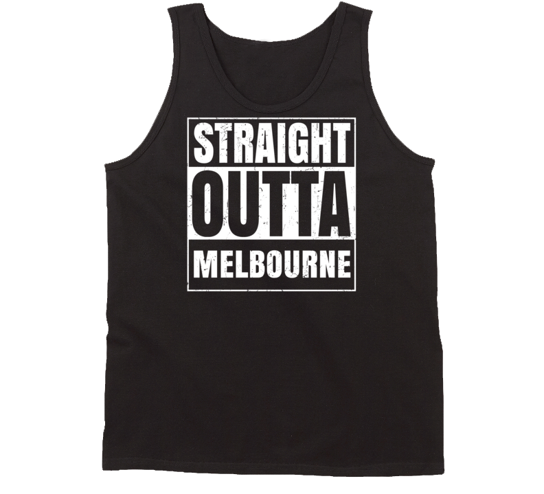 Straight Outta Melbourne Arkansas Parody Grunge City Tanktop