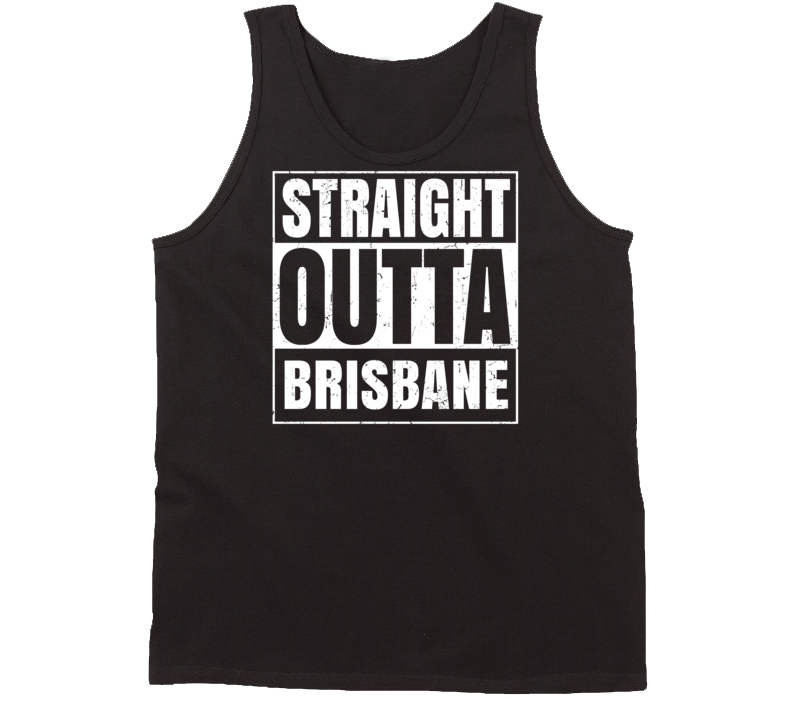 Straight Outta Brisbane California Parody Grunge City Tanktop