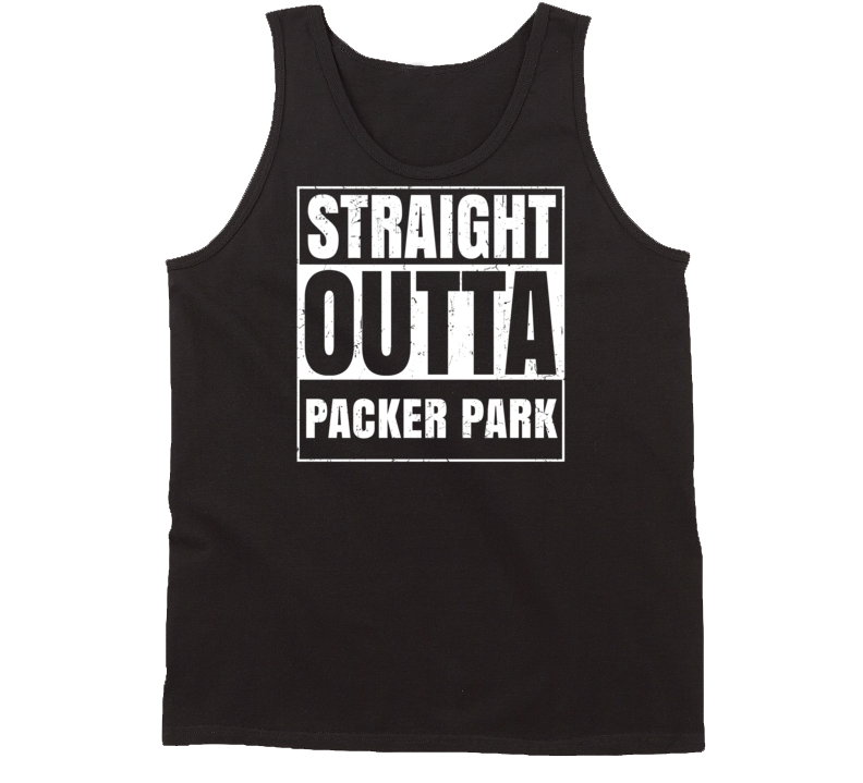 Straight Outta Packer Park City US Neighbourhood USA Parody Tanktop