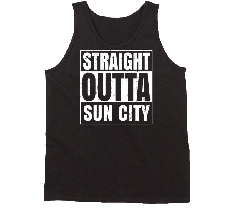 Straight Outta Sun City California Parody Grunge City Tanktop