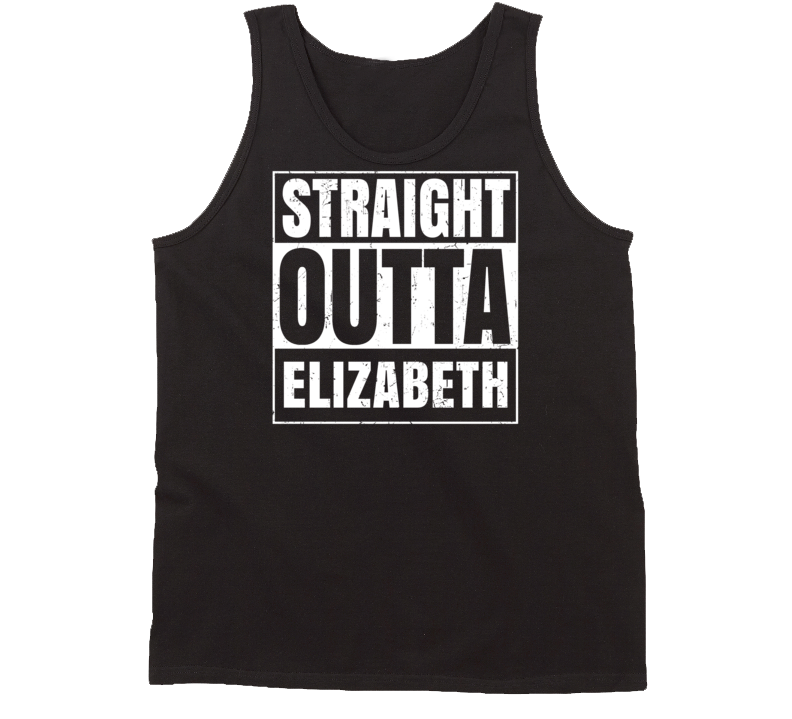 Straight Outta Elizabeth Colorado Parody Grunge City Tanktop