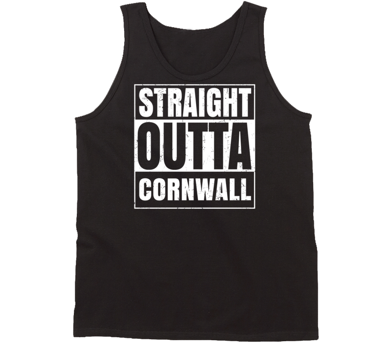 Straight Outta Cornwall Connecticut Parody Grunge City Tanktop