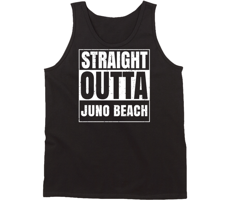 Straight Outta Juno Beach Florida Parody Grunge City Tanktop