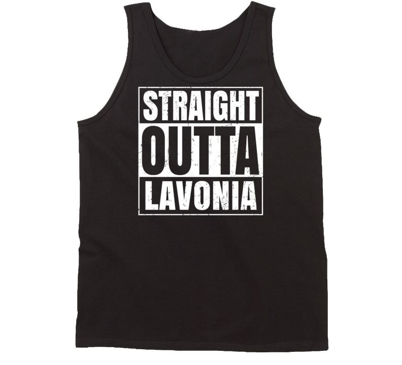 Straight Outta Lavonia Georgia Parody Grunge City Tanktop