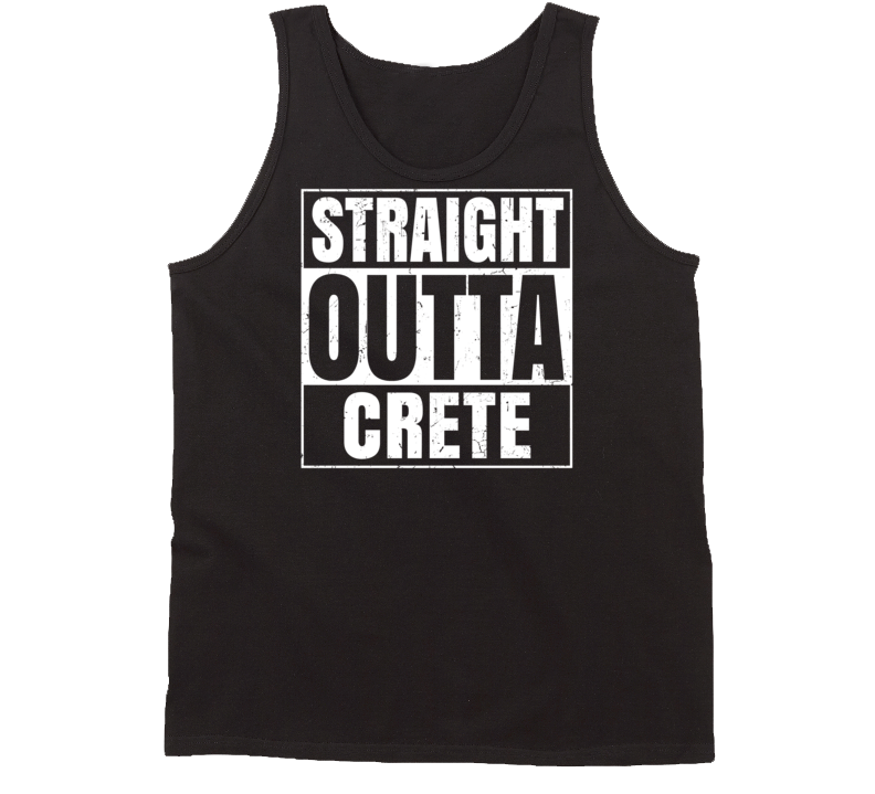 Straight Outta Crete Illinois Parody Grunge City Tanktop