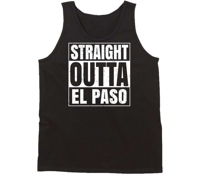 Straight Outta El Paso Illinois Parody Grunge City Tanktop