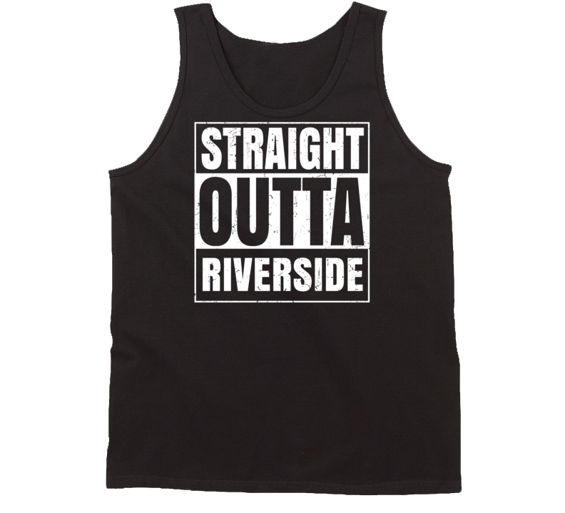 Straight Outta Riverside Illinois Parody Grunge City Tanktop