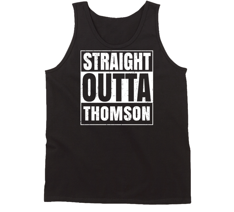 Straight Outta Thomson Illinois Parody Grunge City Tanktop