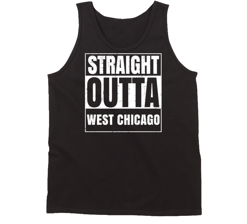 Straight Outta West Chicago Illinois Parody Grunge City Tanktop