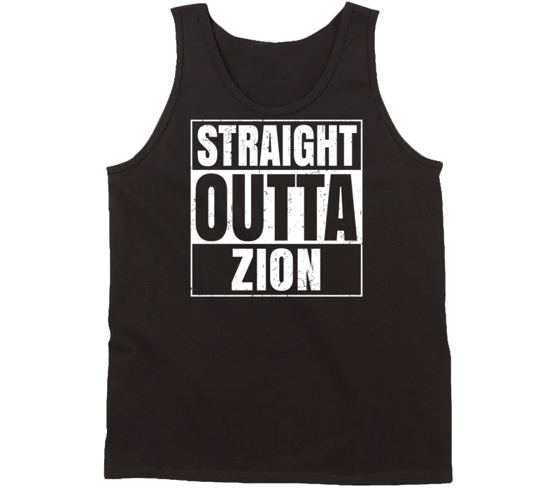 Straight Outta Zion Illinois Parody Grunge City Tanktop Straight Outta Zion Illinois Parody Grunge City Tanktop