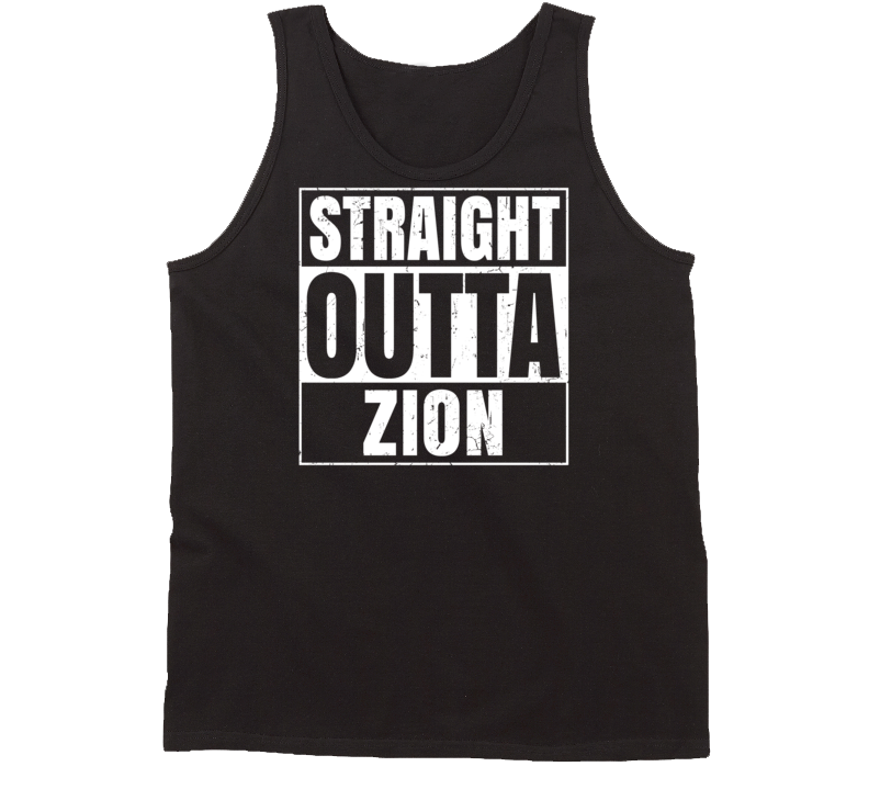 Straight Outta Zion Illinois Parody Grunge City Tanktop