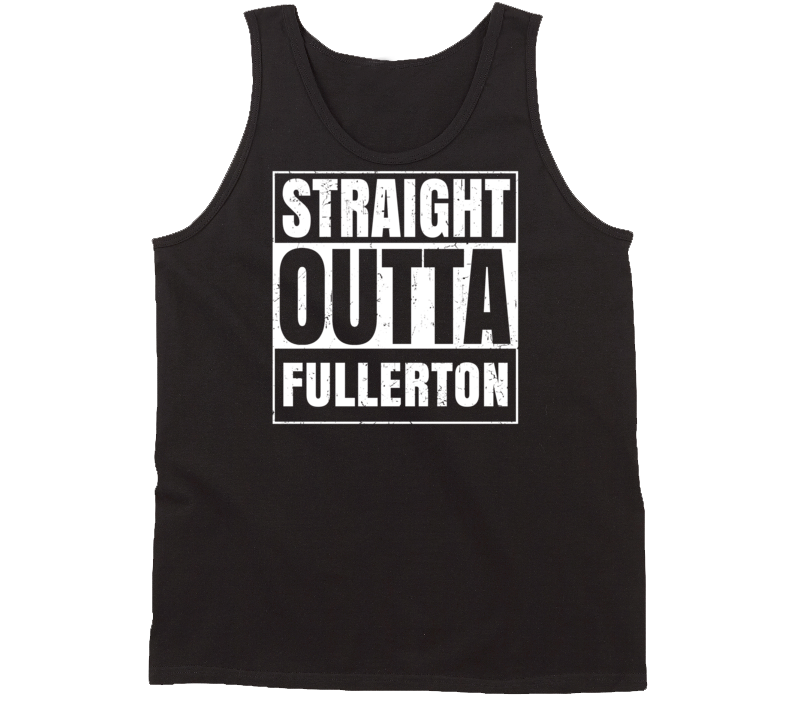 Straight Outta Fullerton Nebraska Parody Grunge City Tanktop