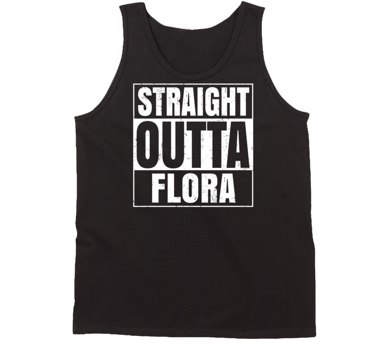 Straight Outta Flora Indiana Parody Grunge City Tanktop