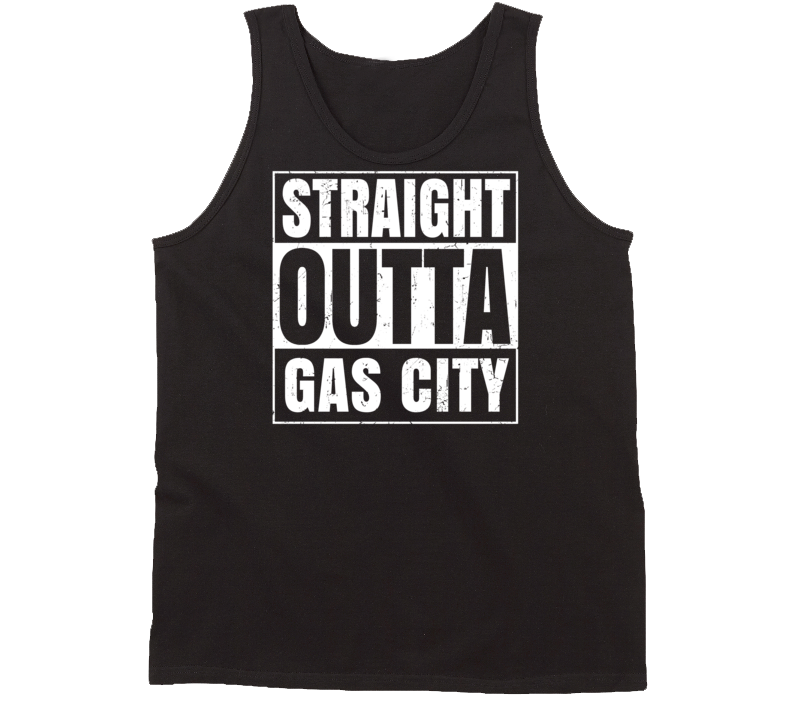 Straight Outta Gas City Indiana Parody Grunge City Tanktop