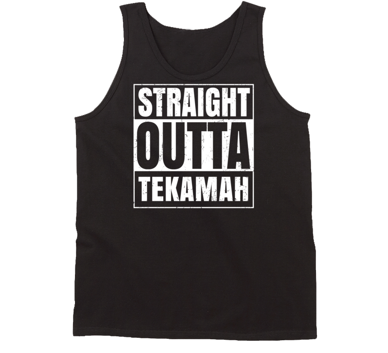 Straight Outta Tekamah Nebraska Parody Grunge City Tanktop