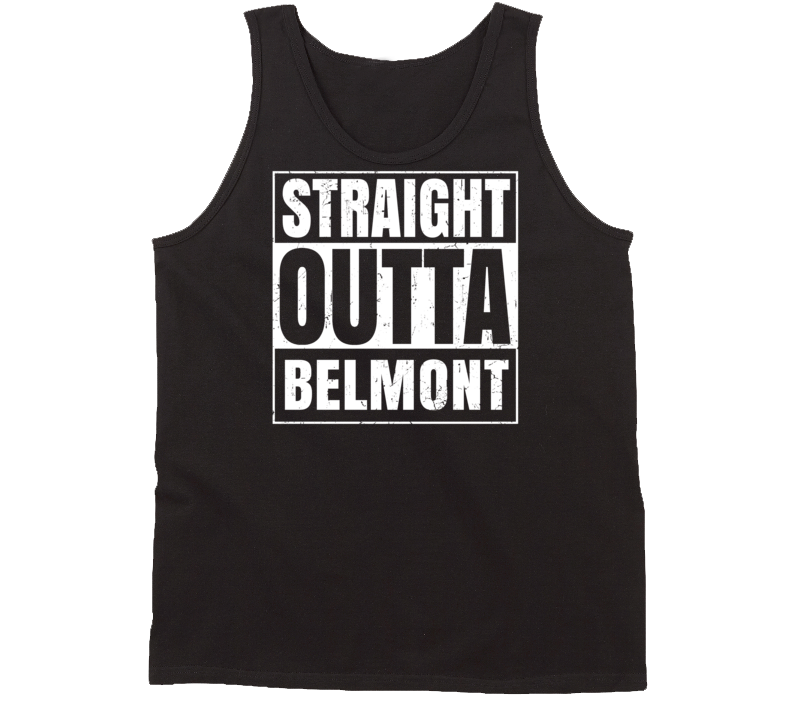 Straight Outta Belmont New Hampshire Parody Grunge City Tanktop