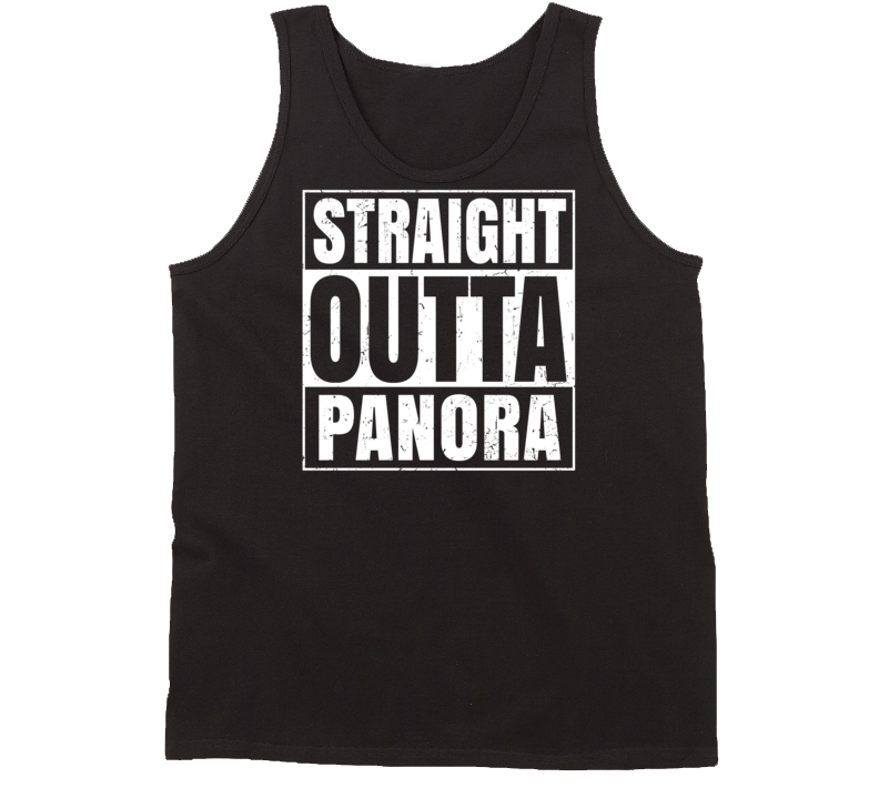 Straight Outta Panora Iowa Parody Grunge City Tanktop