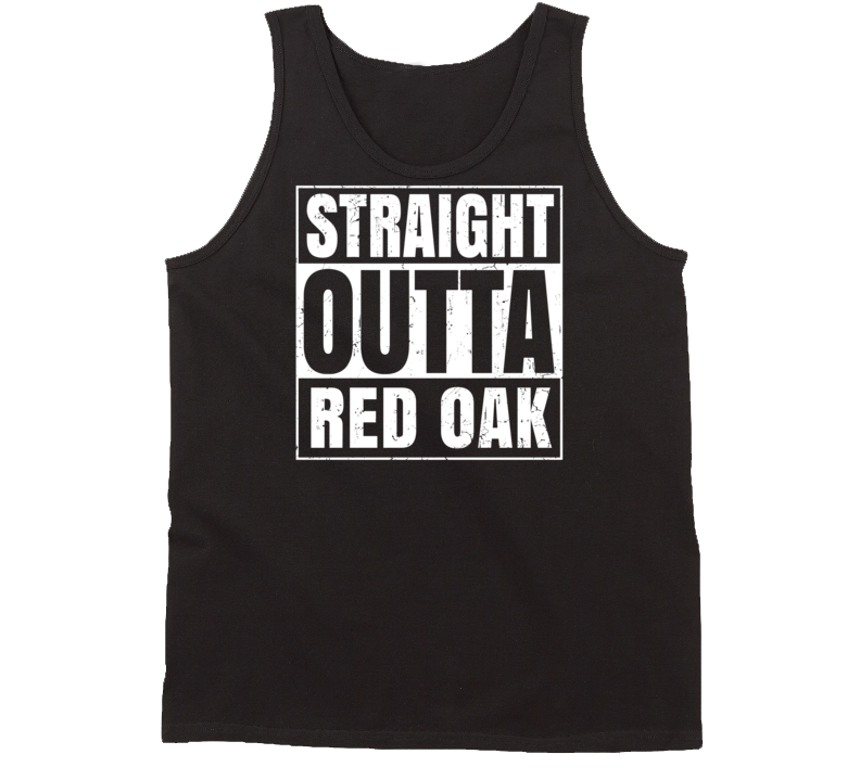 Straight Outta Red Oak Iowa Parody Grunge City Tanktop